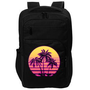 Retro 80's Sunset Palms Impact Tech Backpack