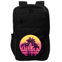 Retro 80's Sunset Palms Impact Tech Backpack