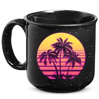 Retro 80's Sunset Palms 15oz Campfire Ceramic Mug