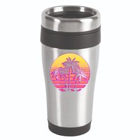 Retro 80's Sunset Palms 16oz Travel Tumbler