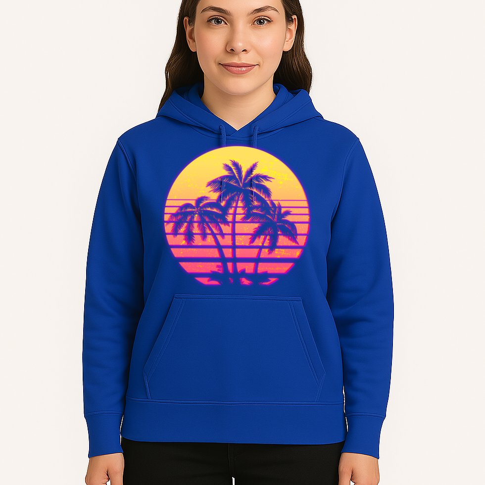 Retro 80's Sunset Palms Hoodie