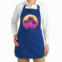 Retro 80's Sunset Palms Apron