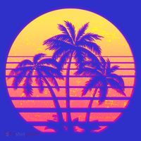 Retro 80's Sunset Palms T-Shirt