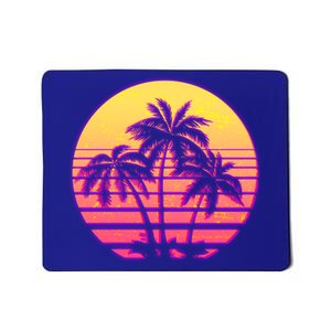 Retro 80's Sunset Palms Mousepad