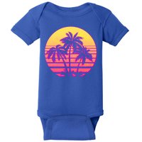 Retro 80's Sunset Palms Baby Bodysuit