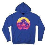 Retro 80's Sunset Palms Tall Hoodie