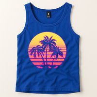 Retro 80's Sunset Palms Tank Top