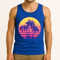 Retro 80's Sunset Palms Tank Top