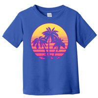 Retro 80's Sunset Palms Toddler T-Shirt