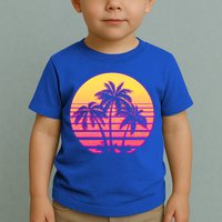 Retro 80's Sunset Palms Toddler T-Shirt