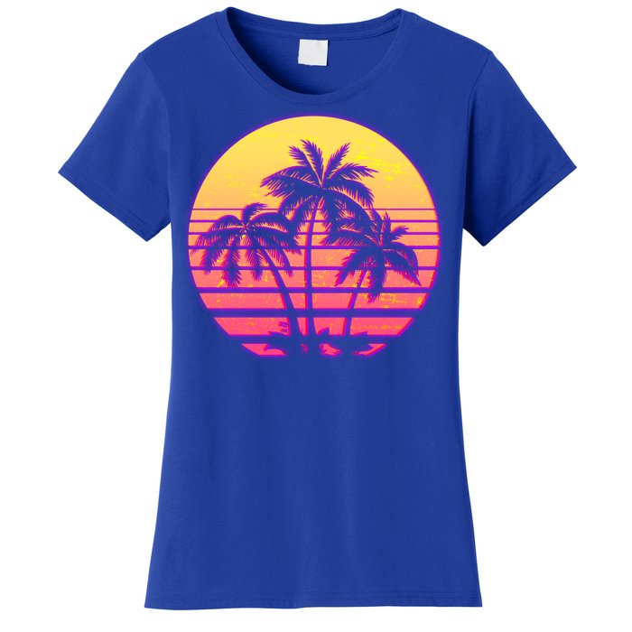 Retro 80's Sunset Palms Women's T-Shirt