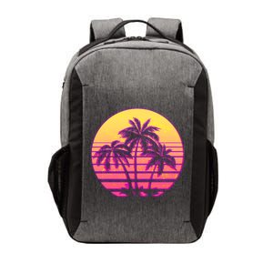 Retro 80's Sunset Palms Vector Backpack