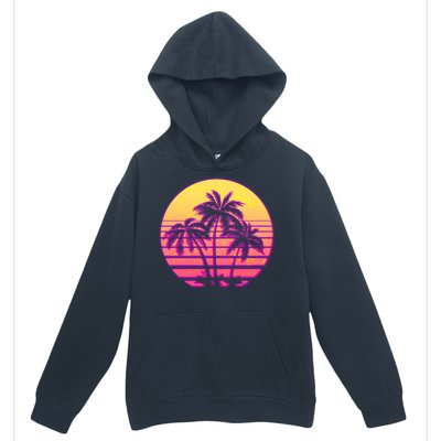 Retro 80's Sunset Palms Urban Pullover Hoodie