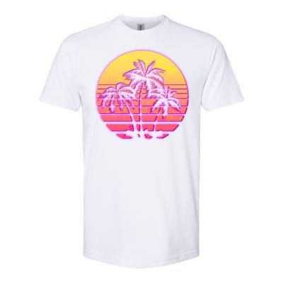 Retro 80's Sunset Palms Softstyle® CVC T-Shirt