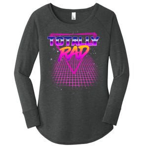 Retro 80's Totally Rad Women's Perfect Tri Tunic Long Sleeve Shirt