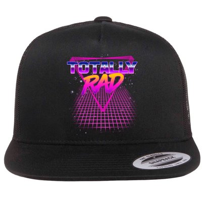 Retro 80's Totally Rad Flat Bill Trucker Hat