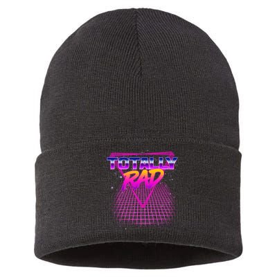 Retro 80's Totally Rad Sustainable Knit Beanie