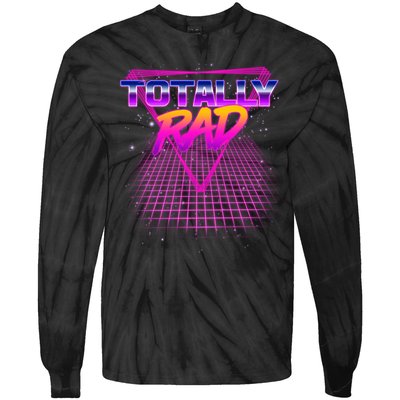 Retro 80's Totally Rad Tie-Dye Long Sleeve Shirt