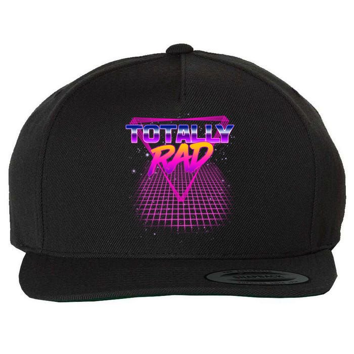 Retro 80's Totally Rad Wool Snapback Cap