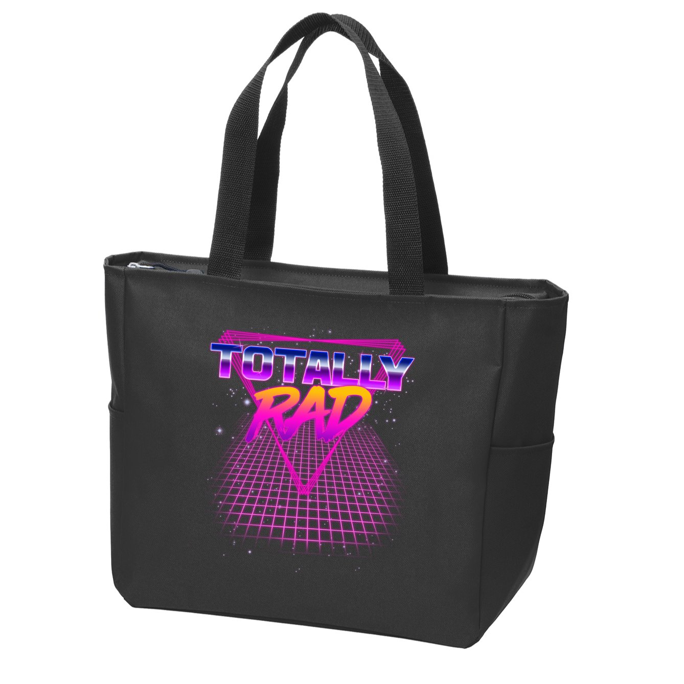 Retro 80's Totally Rad Zip Tote Bag