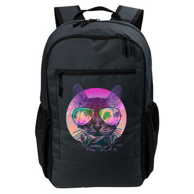 Retro 80s Tropical Cat Backpack