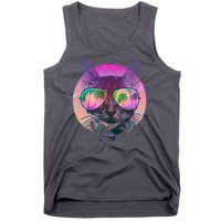 Retro 80s Tropical Cat Tank Top