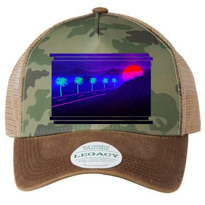 Retro 80s Vaporwave  Legacy Tie Dye Trucker Hat