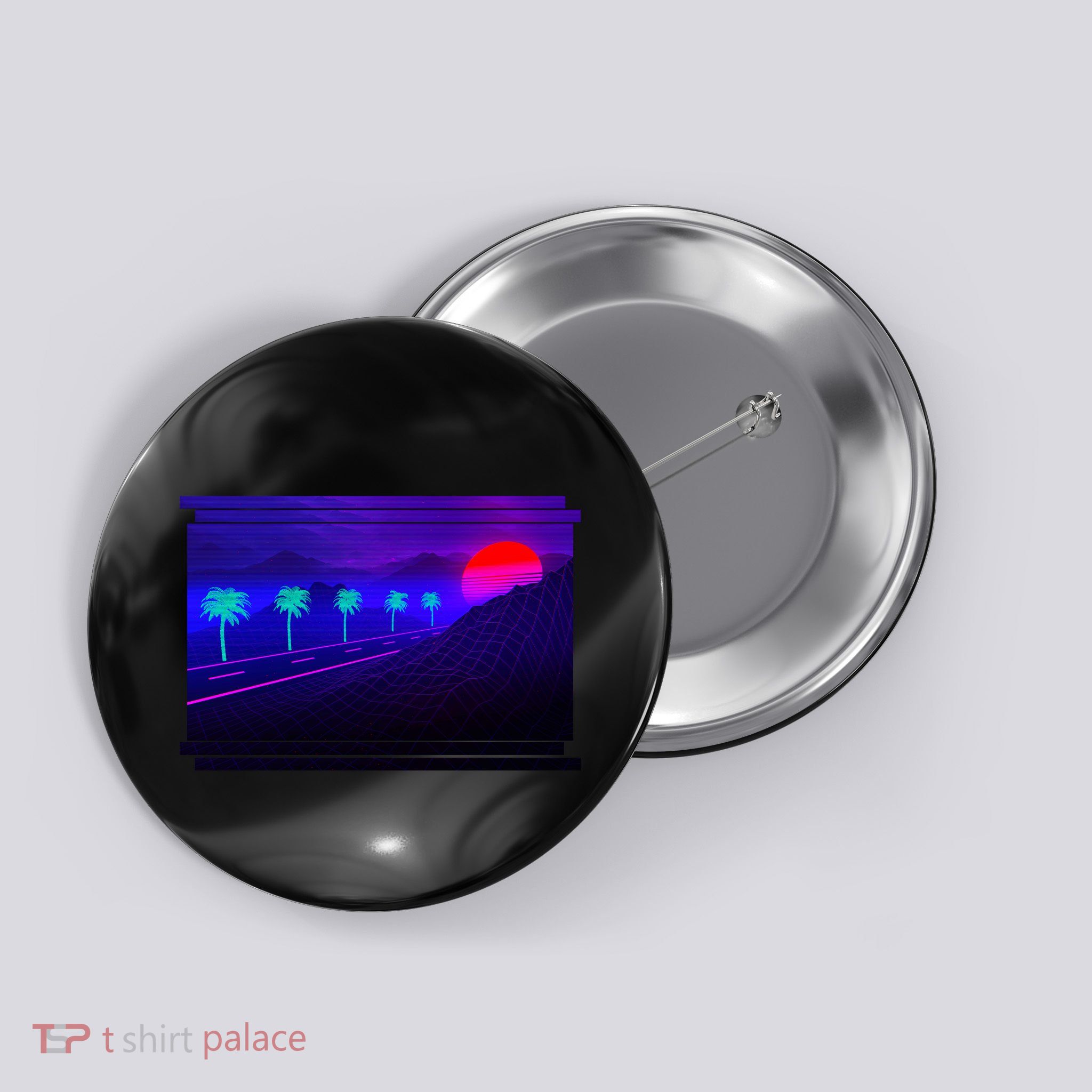 Retro 80s Vaporwave  Button