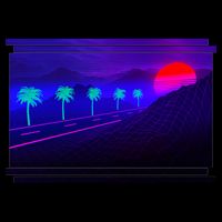 Retro 80s Vaporwave  7-Panel Snapback Hat