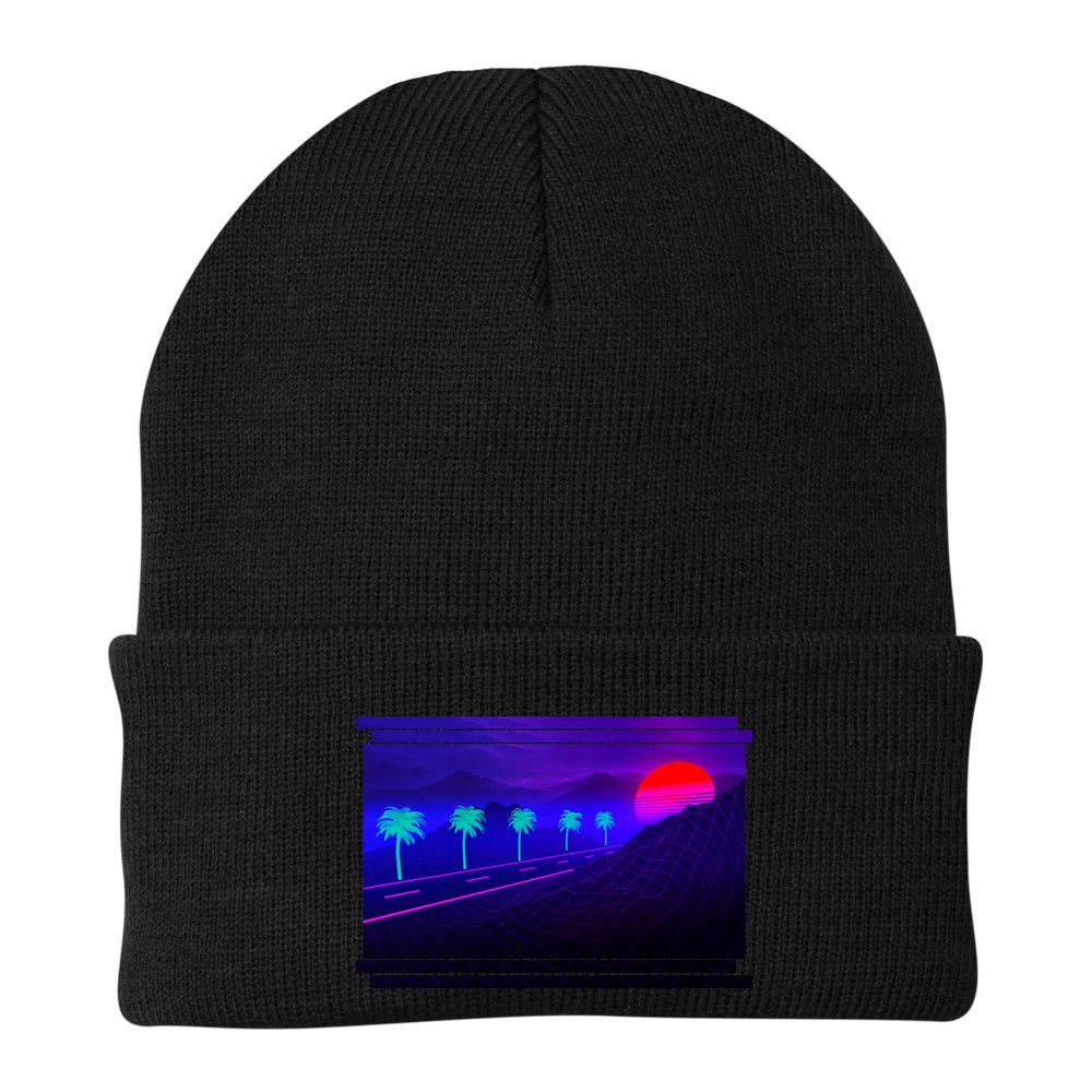 Retro 80s Vaporwave  Beanie