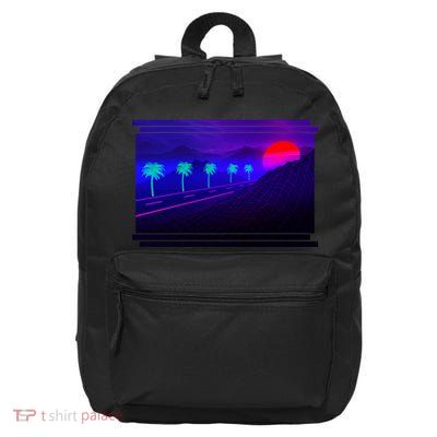 Retro 80s Vaporwave  16 in Basic Backpack