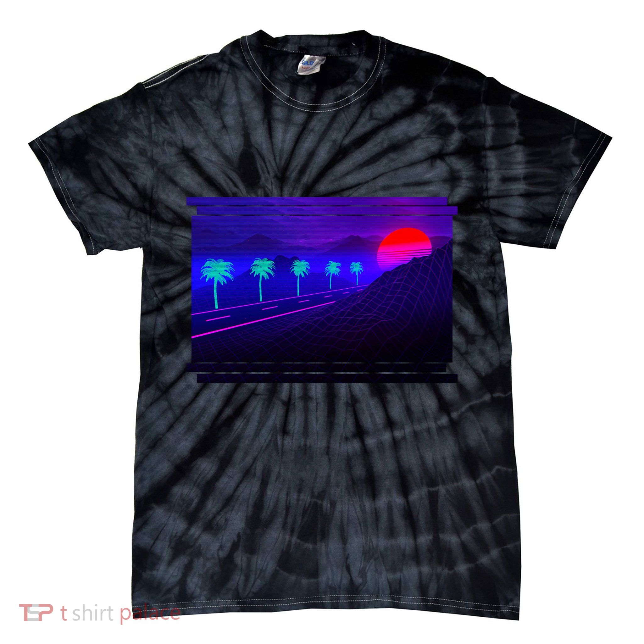 Retro 80s Vaporwave  Tie-Dye T-Shirt