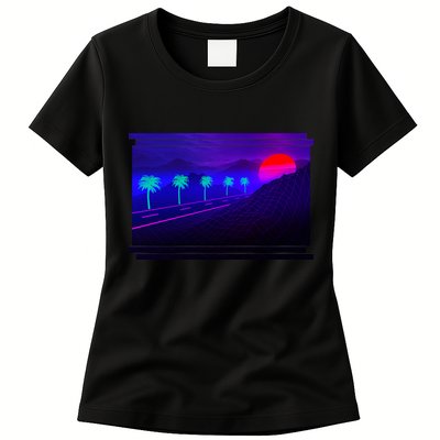 Retro 80s Vaporwave  Womens T-Shirt