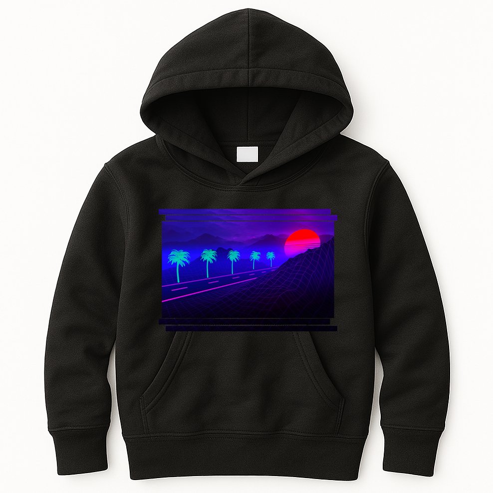 Retro 80s Vaporwave  Kids Hoodie