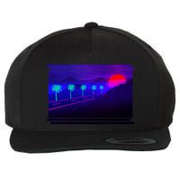 Retro 80s Vaporwave  Wool Snapback Cap