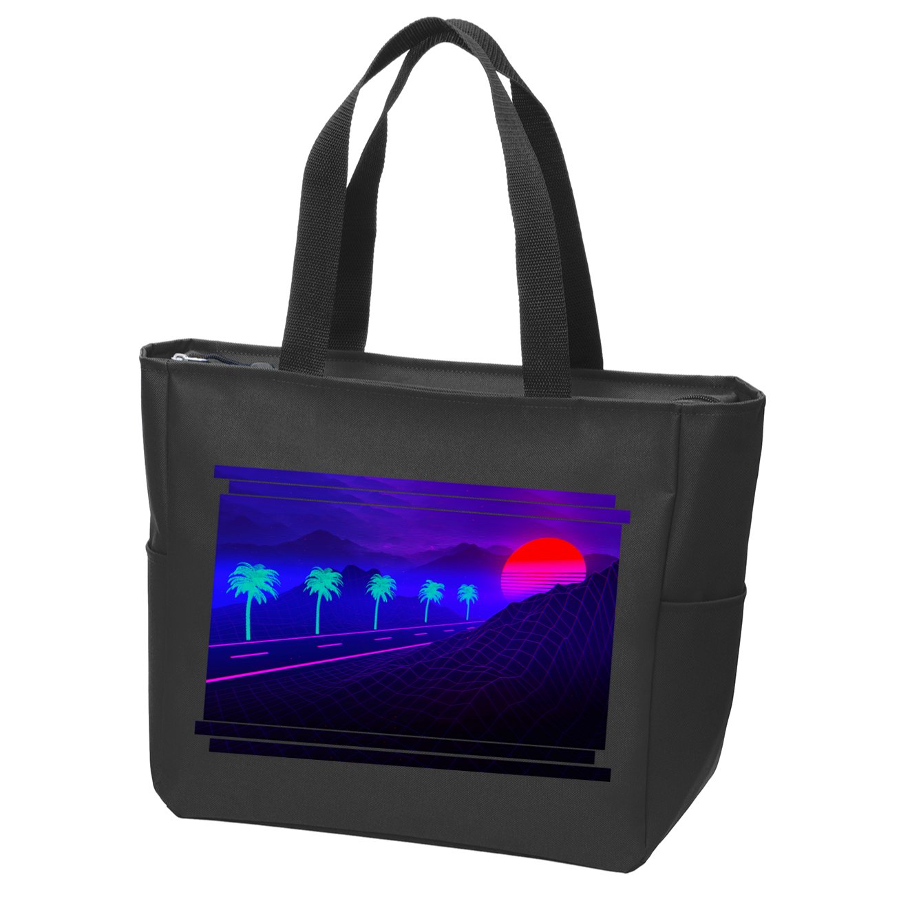 Retro 80s Vaporwave  Zip Tote Bag
