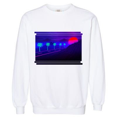 Retro 80s Vaporwave  Garment-Dyed Sweatshirt