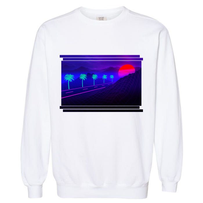 Retro 80s Vaporwave  Garment-Dyed Sweatshirt