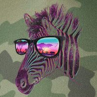 Retro 80s Zebra Shade Legacy Tie Dye Trucker Hat