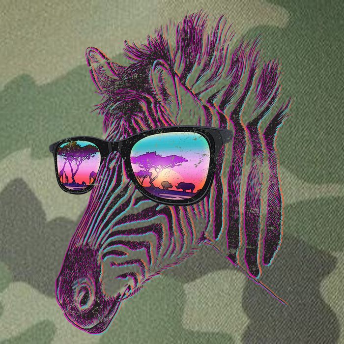 Retro 80s Zebra Shade Legacy Tie Dye Trucker Hat
