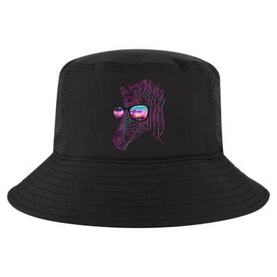 Retro 80s Zebra Shade Cool Comfort Performance Bucket Hat