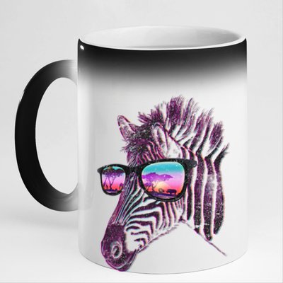 Retro 80s Zebra Shade 11oz Black Color Changing Mug