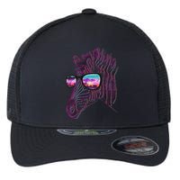 Retro 80s Zebra Shade Flexfit Unipanel Trucker Cap
