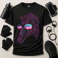 Retro 80s Zebra Shade Performance Shirt