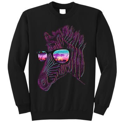 Retro 80s Zebra Shade Sweatshirt
