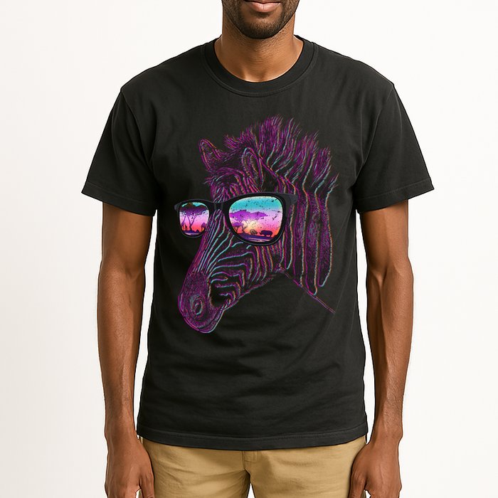 Retro 80s Zebra Shade Tall T-Shirt