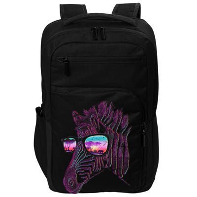 Retro 80s Zebra Shade Impact Tech Backpack