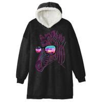 Retro 80s Zebra Shade Hooded Wearable Blanket