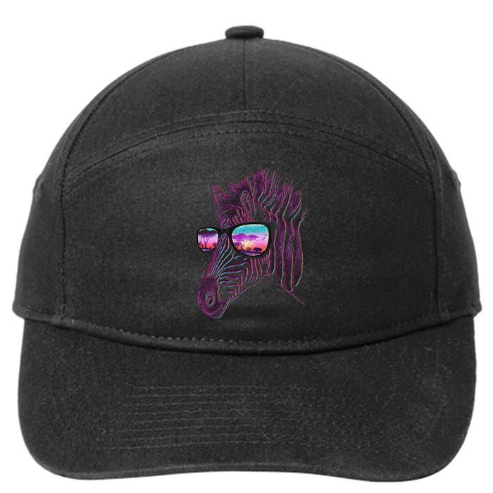 Retro 80s Zebra Shade 7-Panel Snapback Hat