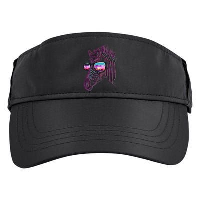 Retro 80s Zebra Shade Adult Drive Performance Visor